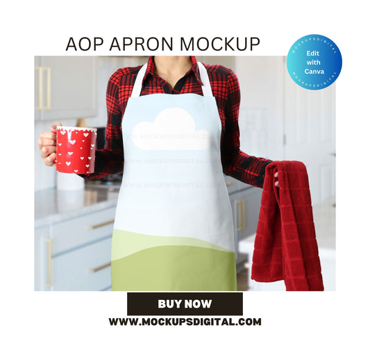 AOP Apron Mockup Edit with Canva